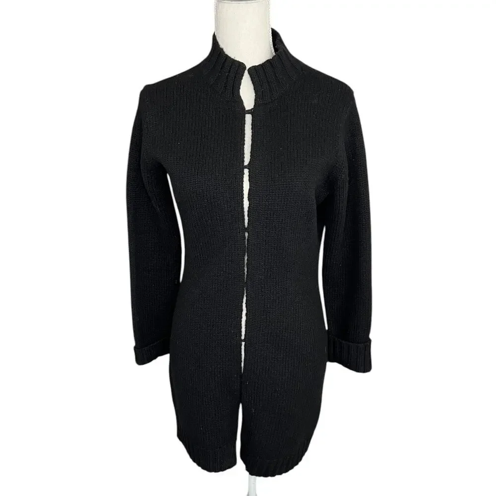 GAP | Sweaters | Vintage Gap Black Lambswool Knit Cardigan Sweater 